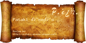 Pataki Éneás névjegykártya